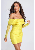 Mini ilgio suknelė atvirais pečiais Peggy