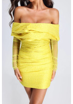 Mini ilgio suknelė atvirais pečiais Peggy