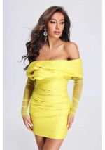 Mini ilgio suknelė atvirais pečiais Peggy