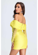 Mini ilgio suknelė atvirais pečiais Peggy