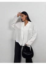 Oversize balti viskoziniai marškiniai