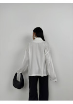 Oversize balti viskoziniai marškiniai