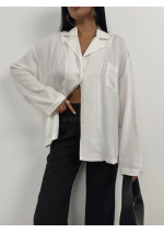Oversize balti viskoziniai marškiniai