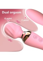 2 viename vibratorius su masažine galvute