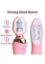 2 viename vibratorius su masažine galvute