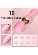 2 viename vibratorius su masažine galvute