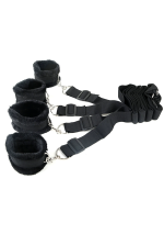 Ilgi pliušiniai dirželiai lovai