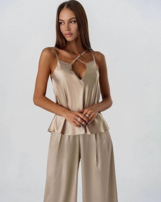 Alaya satino pižama | Elegantiška, patogi, prabangiam poilsiui