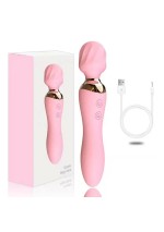 2 viename vibratorius su masažine galvute