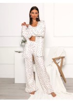 3 dalių pižama su širdelėmis: romantika, žaismingumas, komfortas