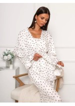 3 dalių pižama su širdelėmis: romantika, žaismingumas, komfortas