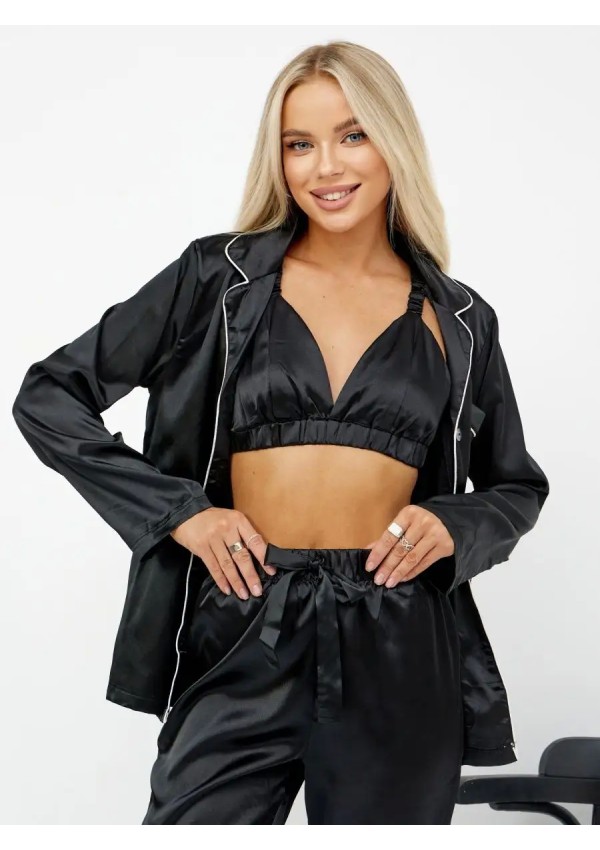 Women's 3-piece pajamas: style, comfort, home coziness