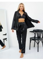 Moteriška 3 dalių pižama: stilius, komfortas, namų jaukumas