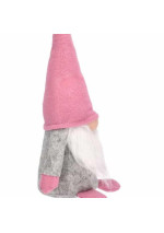 Rožinis Kalėdų Nykštukas 70cm – Jauki Šventinė Dekoracija Namams