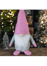 Rožinis Kalėdų Nykštukas 70cm – Jauki Šventinė Dekoracija Namams