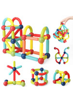 Magnetinės Kaladėlės 64 dalių | Vaikų Vaizduotei Lavinti