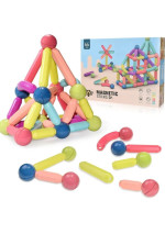 Magnetinės Kaladėlės 64 dalių | Vaikų Vaizduotei Lavinti