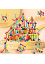Magnetinės Kaladėlės 100 dalių | Lavinamasis Konstruktorius Vaikams