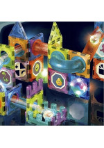 Magnetinis Šviečiantis Konstruktorius 76 dalių | Vaikų Kūrybai