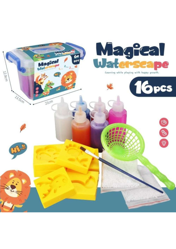 Aqua Gelz Kūrybinis Rinkinys | Gelio Figūrėlės | 16 Dalių Vaikams