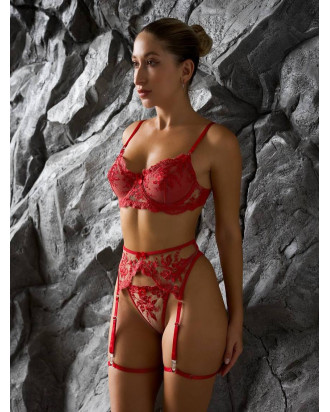 Apatinio trikotažo komplektas Lori red