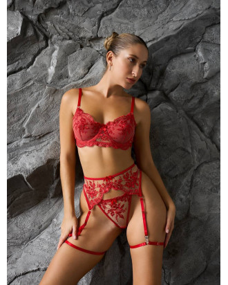 Apatinio trikotažo komplektas Lori red