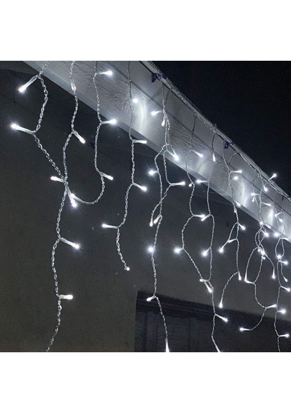 Lauko Girlianda „Varvekliai“ 15m – 300 LED, Šaltai Balta