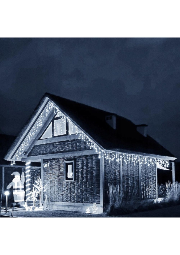 Lauko Girlianda „Varvekliai“ 15m – 300 LED, Šaltai Balta