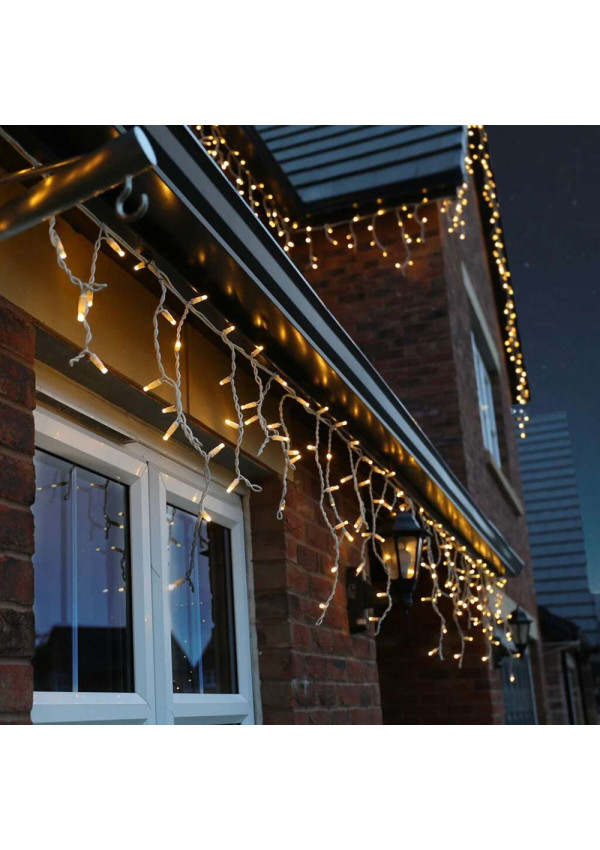 Lauko Girlianda „Varvekliai“ 22,5m – 500 LED, Šiltai Balta