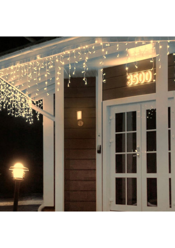 Lauko Girlianda „Varvekliai“ 22,5m – 500 LED, Šiltai Balta