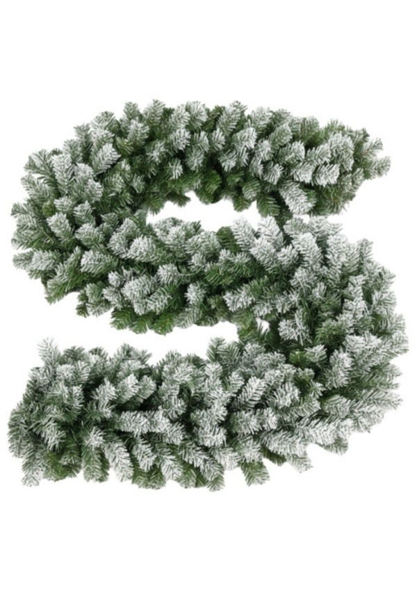 Eglės girlianda su sniegu 2.7 m.