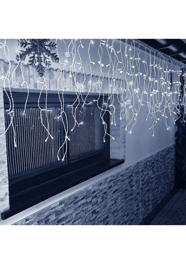 Lauko girlianda varvekliai 500LED 22.5m. Šaltai balti