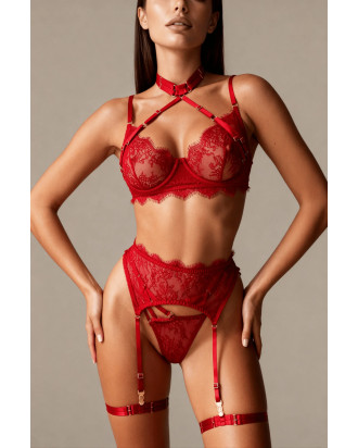 Apatinio trikotažo komplektas Miss red